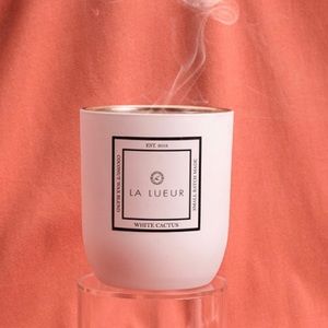 La Lueur Whie Cactus Candle 8oz. New in box
